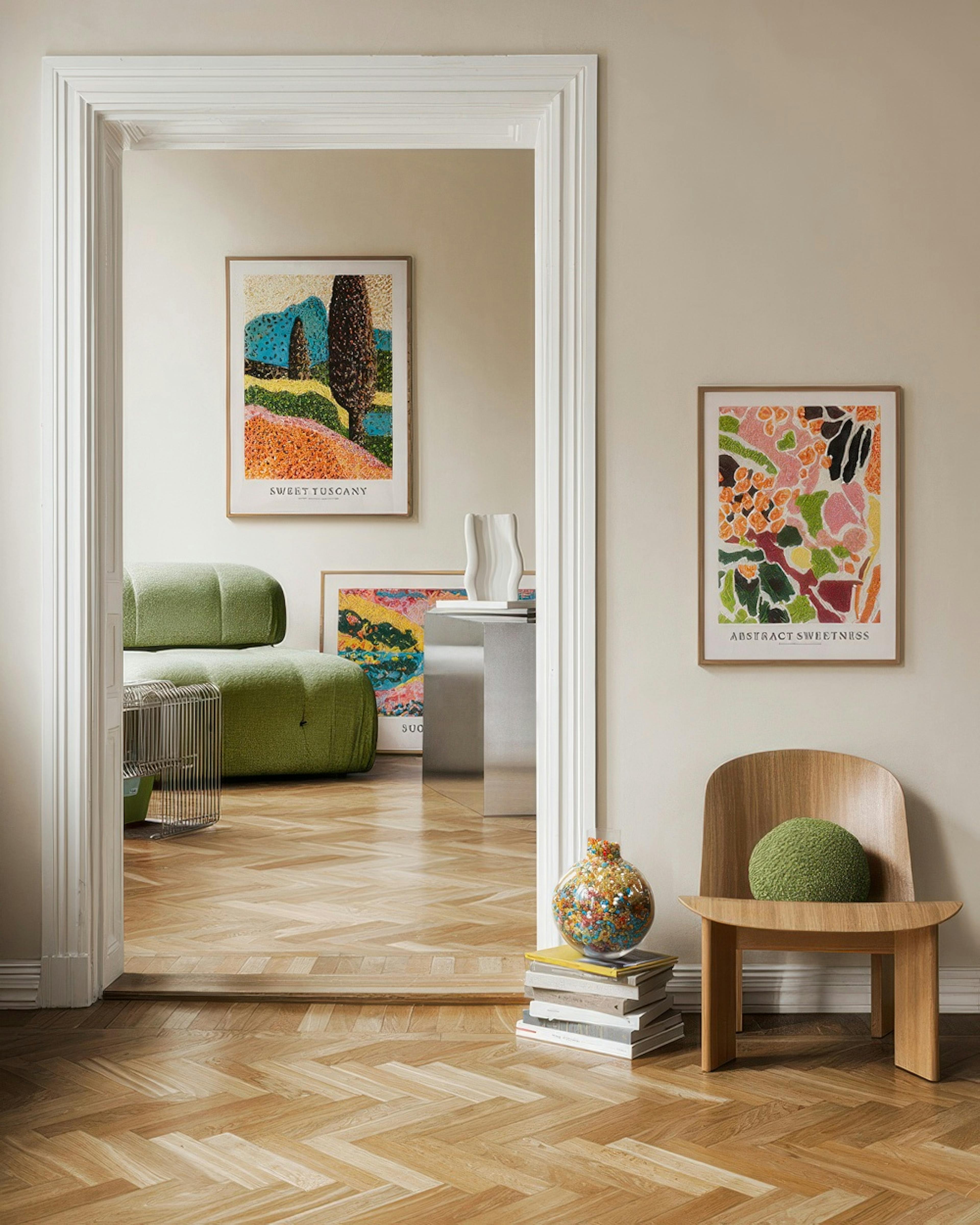 Sugary Masterpieces gallery wall