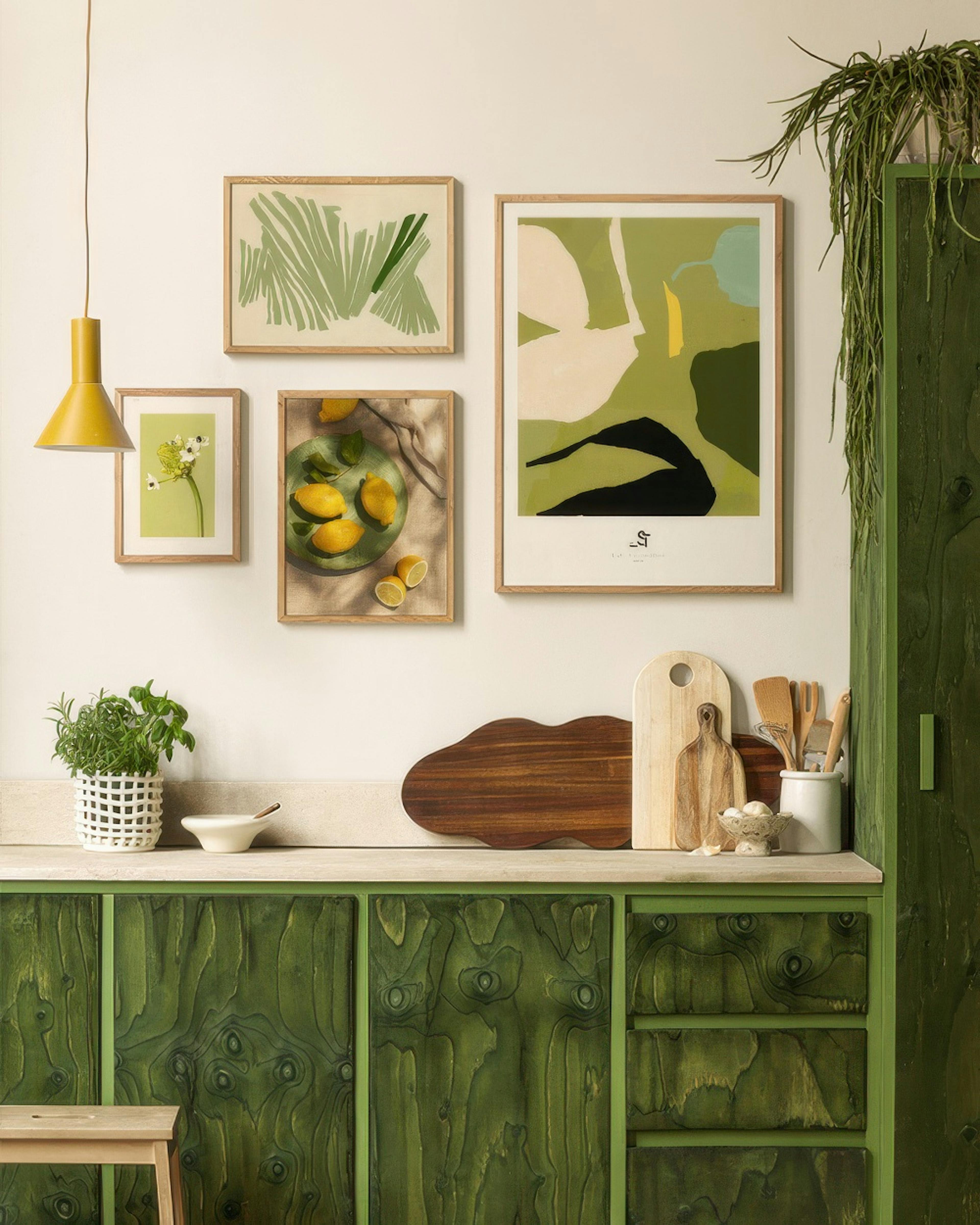 Green Balance gallery wall